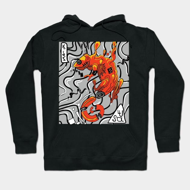 Fire Chameleon Hoodie by LusaDesign